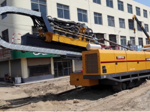 首(shǒu)台徐工XZ286PLUS水平定向(xiang)鑽機初戰告捷